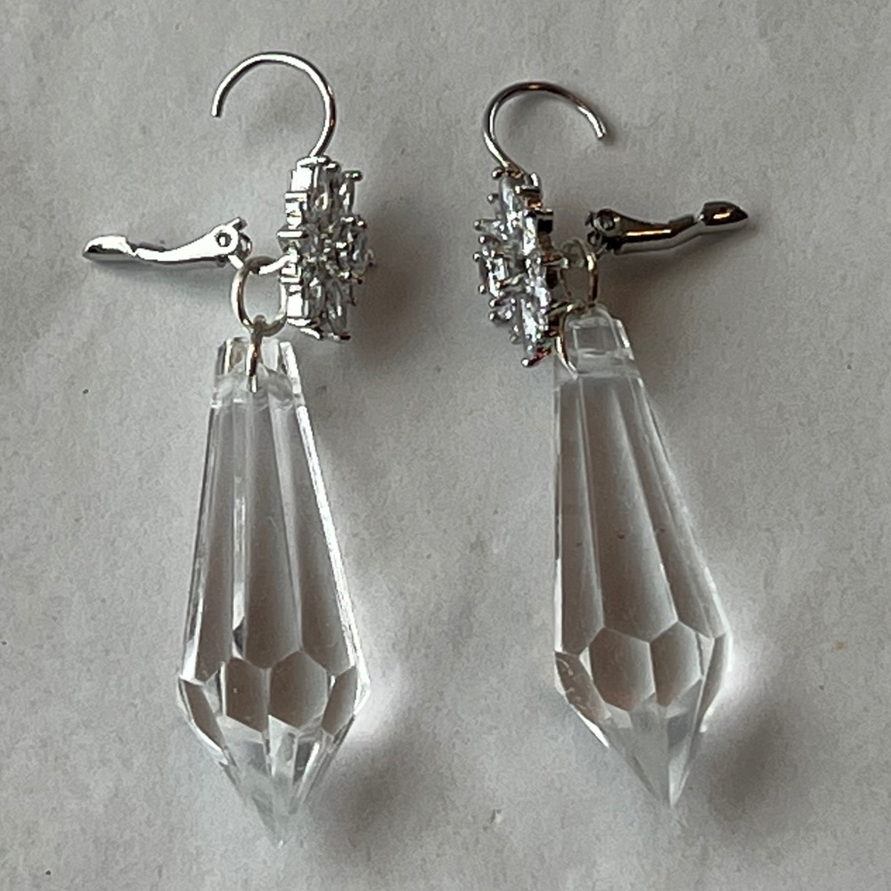 Nosferatu Ellen’s Pendulum Earrings Handmade Replicas Flower Hoops + Crystals - Picture 9 of 11